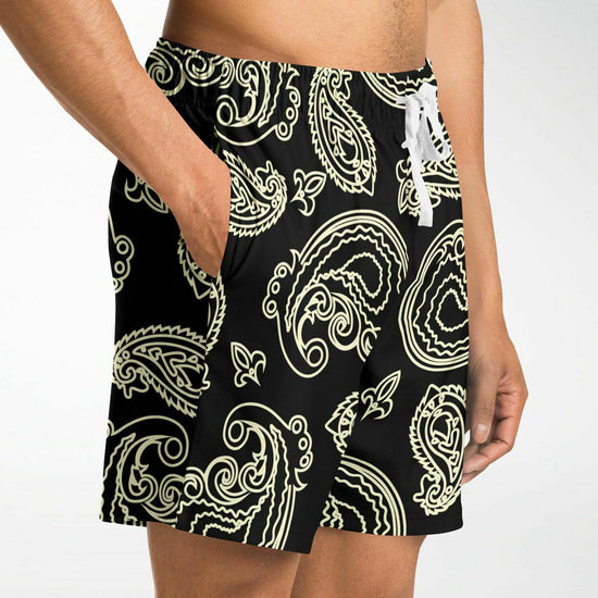 Black & Bone Paisley Fleece Shorts