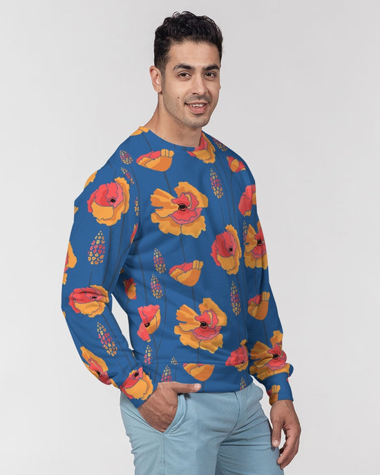 Wild Orange Vines Men's French Terry Pullover Sweatshirt