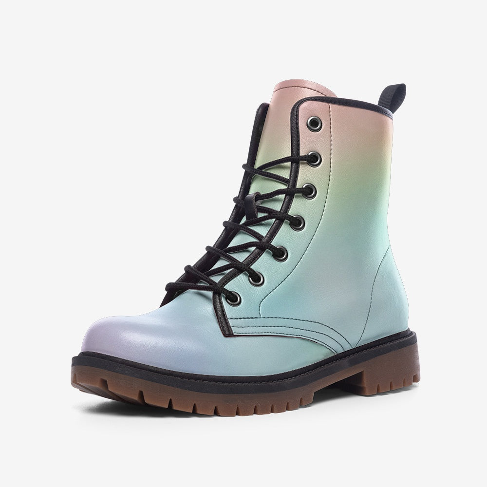 Soft Rainbow Lace Up Boots