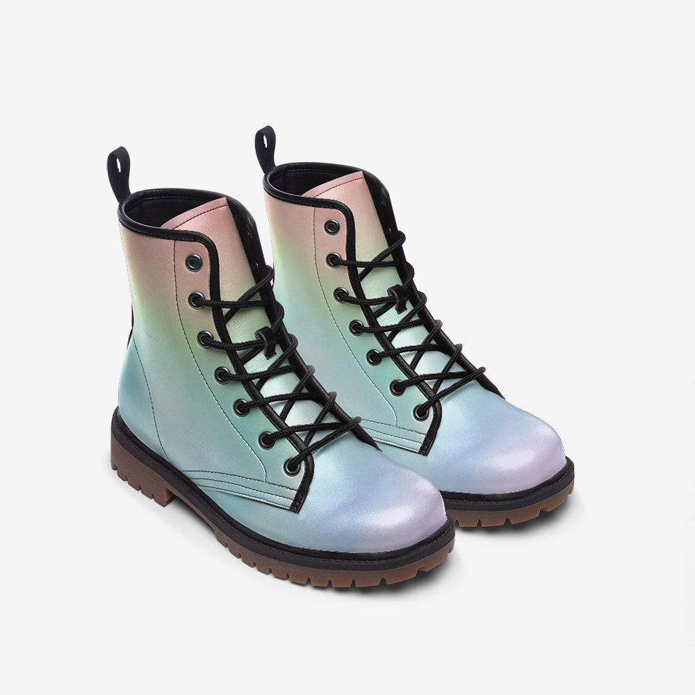 Soft Rainbow Lace Up Boots