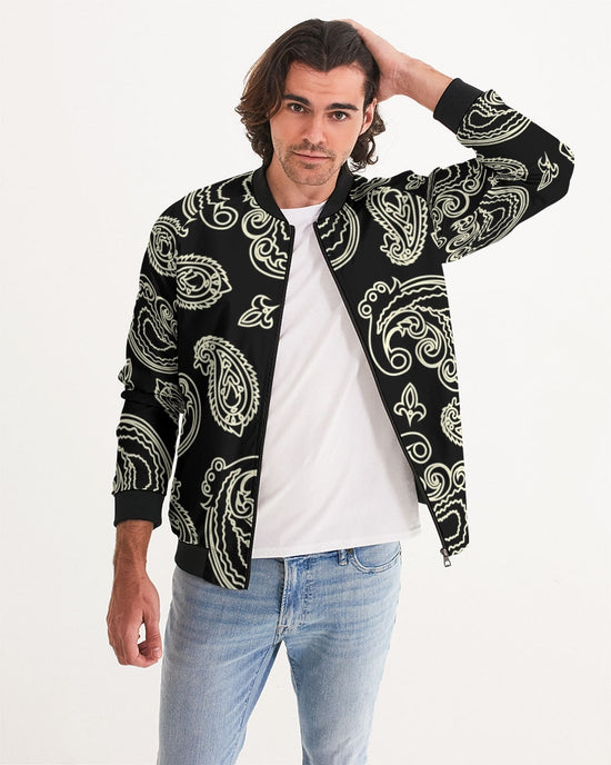 Black & Bone Paisley Men's Bomber Jacket