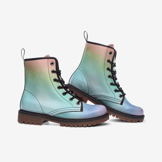 Soft Rainbow Lace Up Boots