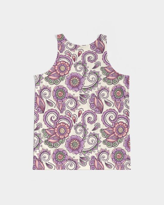 Purple Cream Paisley Men's Tank