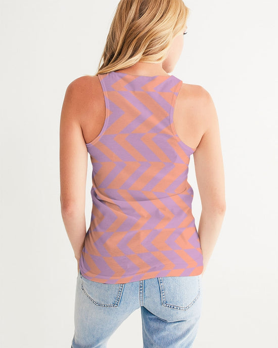 Peach & Orchid Striped Women's Tank