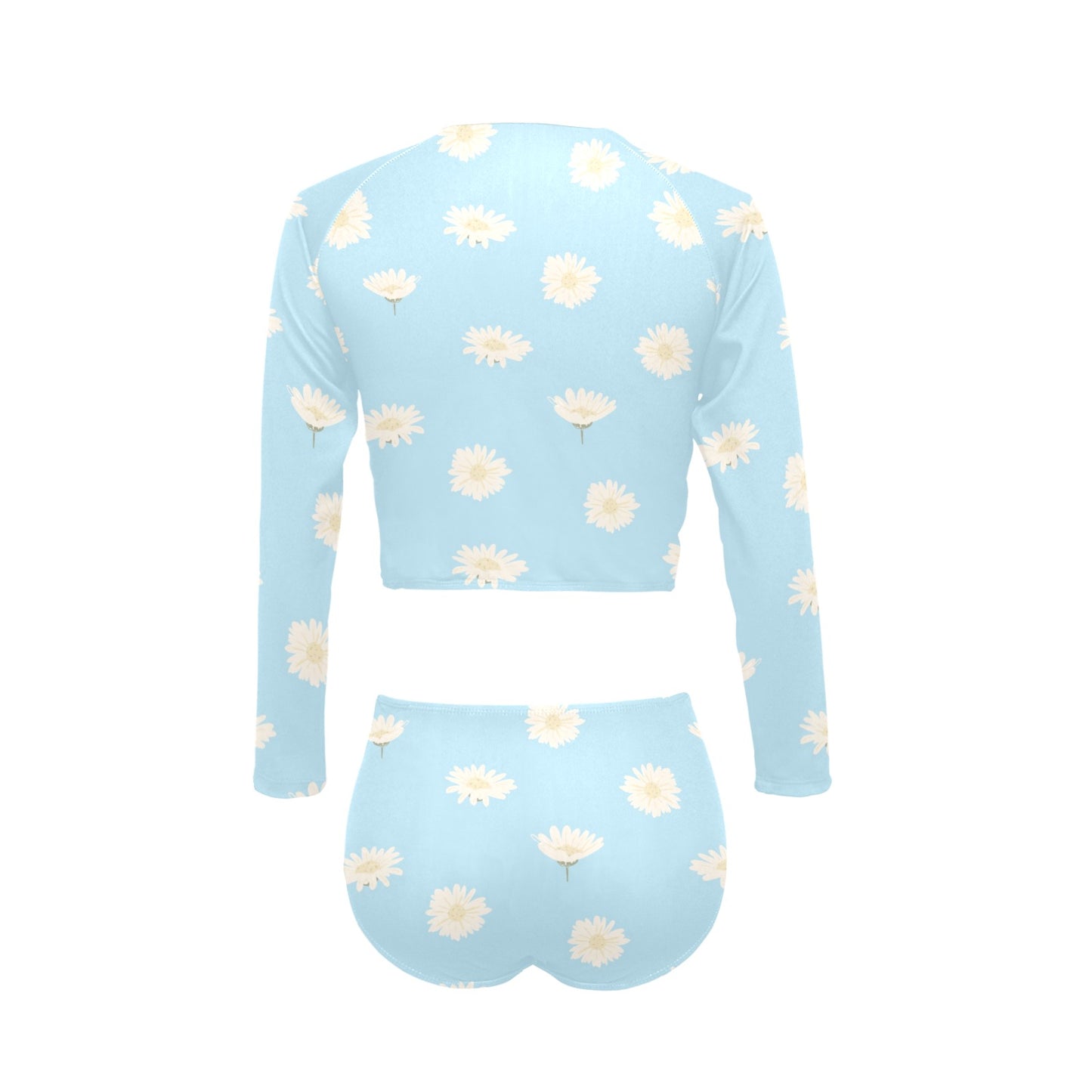Blue Daisy's Long Sleeve Swimsuit Set