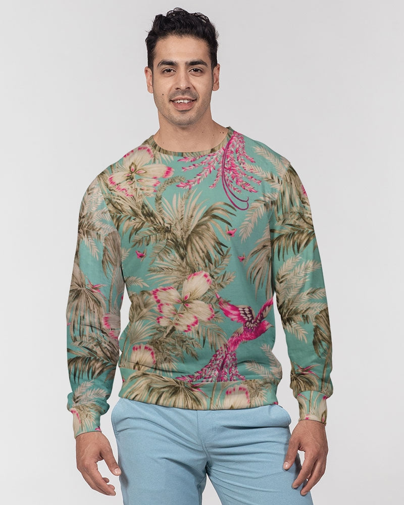 Load image into Gallery viewer, Vintage Bird &amp;amp; Tropical Palm French Terry Pullover Sweatshirt
