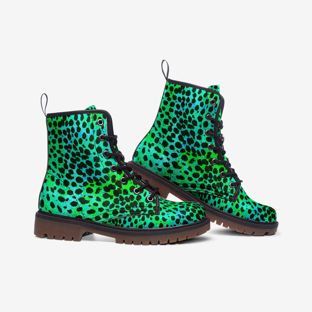 Lime green hotsell combat boots