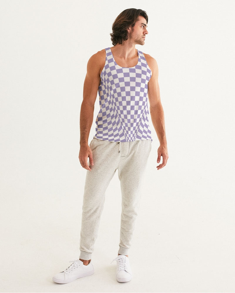 Purple Check Men's Tank