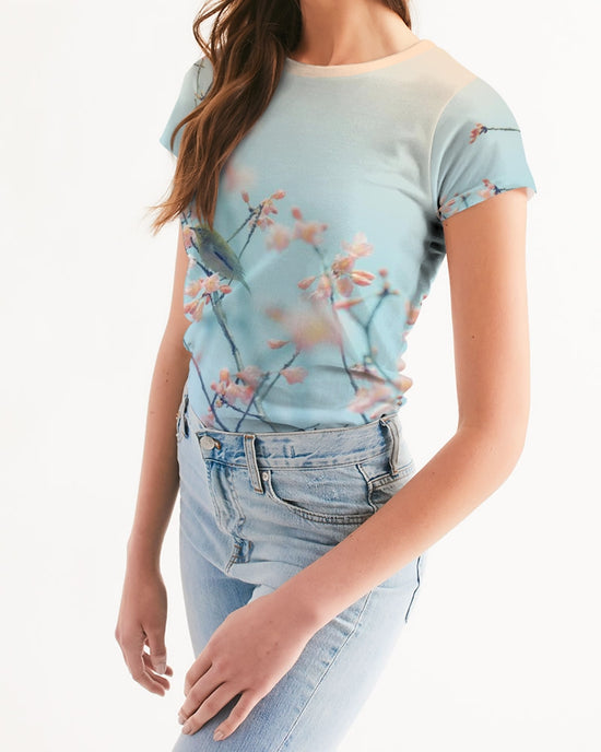 Cherry Blossoms with Bird Women's Tee