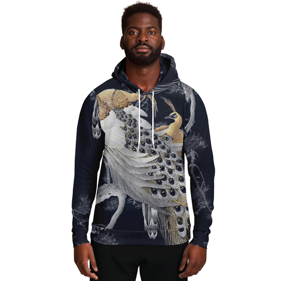 Load image into Gallery viewer, Perched Peacocks Unisex Hoodie
