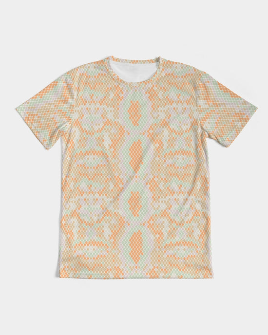 Green & Orange Snake Print Men's Tee