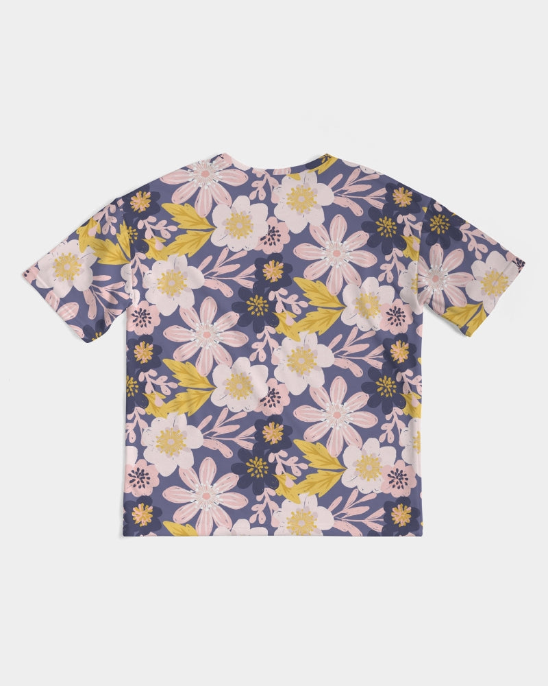 Purple Frisky Floral Men's Premium Heavyweight Tee