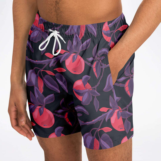 Fruit Tree Swim Shorts in Red/Charcoal