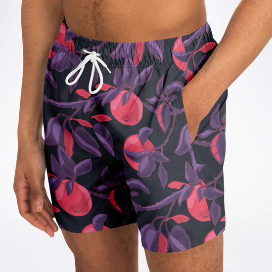 Load image into Gallery viewer, Fruit Tree Swim Shorts in Red/Charcoal
