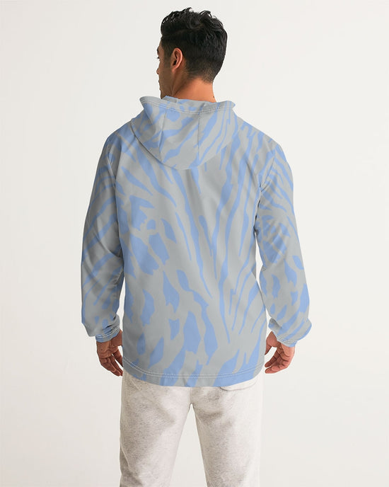 Blue Slate Safari Men's Hooded Windbreaker Jacket