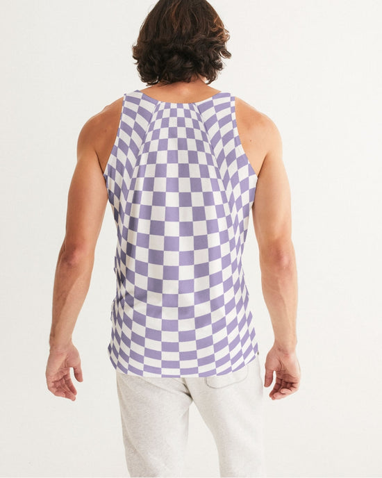 Purple Check Men's Tank