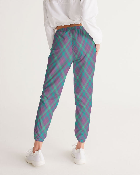 Purple & Green Tartan Lightweight Women's Track Pants