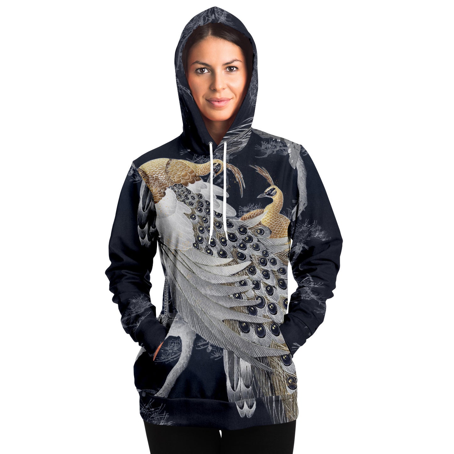 Load image into Gallery viewer, Perched Peacocks Unisex Hoodie
