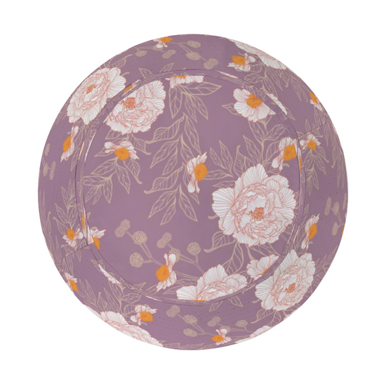 Orange Peonies Floral Rose Bucket Hat