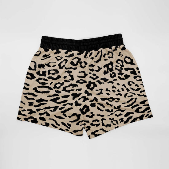 Leopard Sand Mid Length Shorts