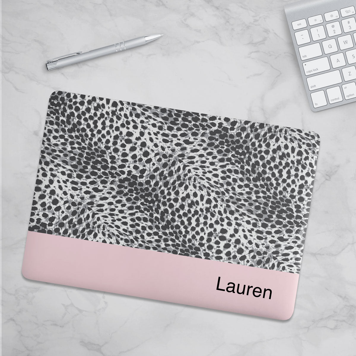 Personalized Macbook Hard Shell Case - Leopard & Custom Color