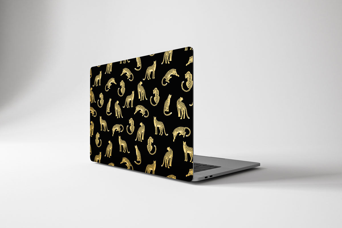 Macbook Hard Shell Case - Black Leopard Pattern