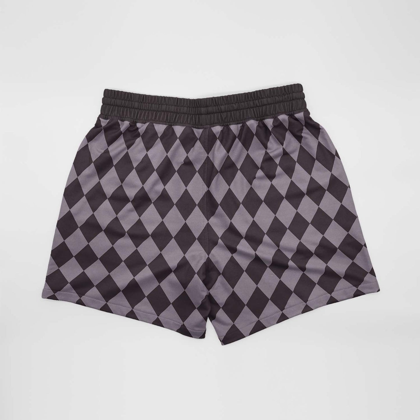 Espresso Diamond Check Mid Length Shorts