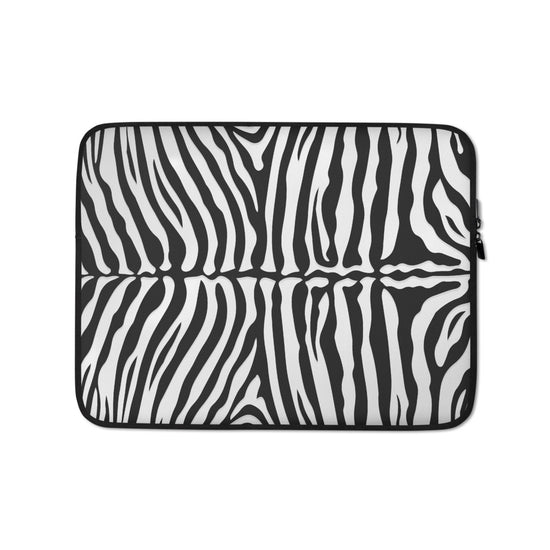 White Tiger Laptop Sleeve with Faux Fur Lining