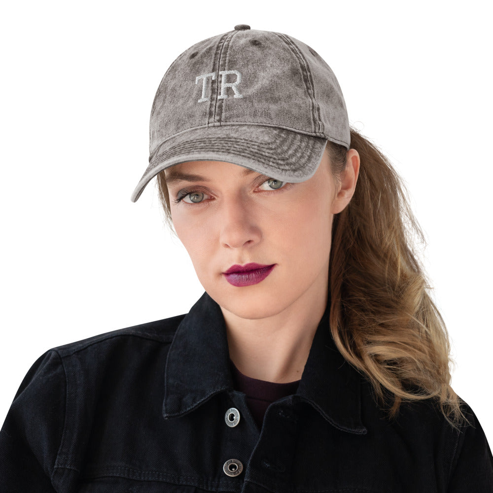 Personalized Vintage Cotton Twill Cap in 4 Colors