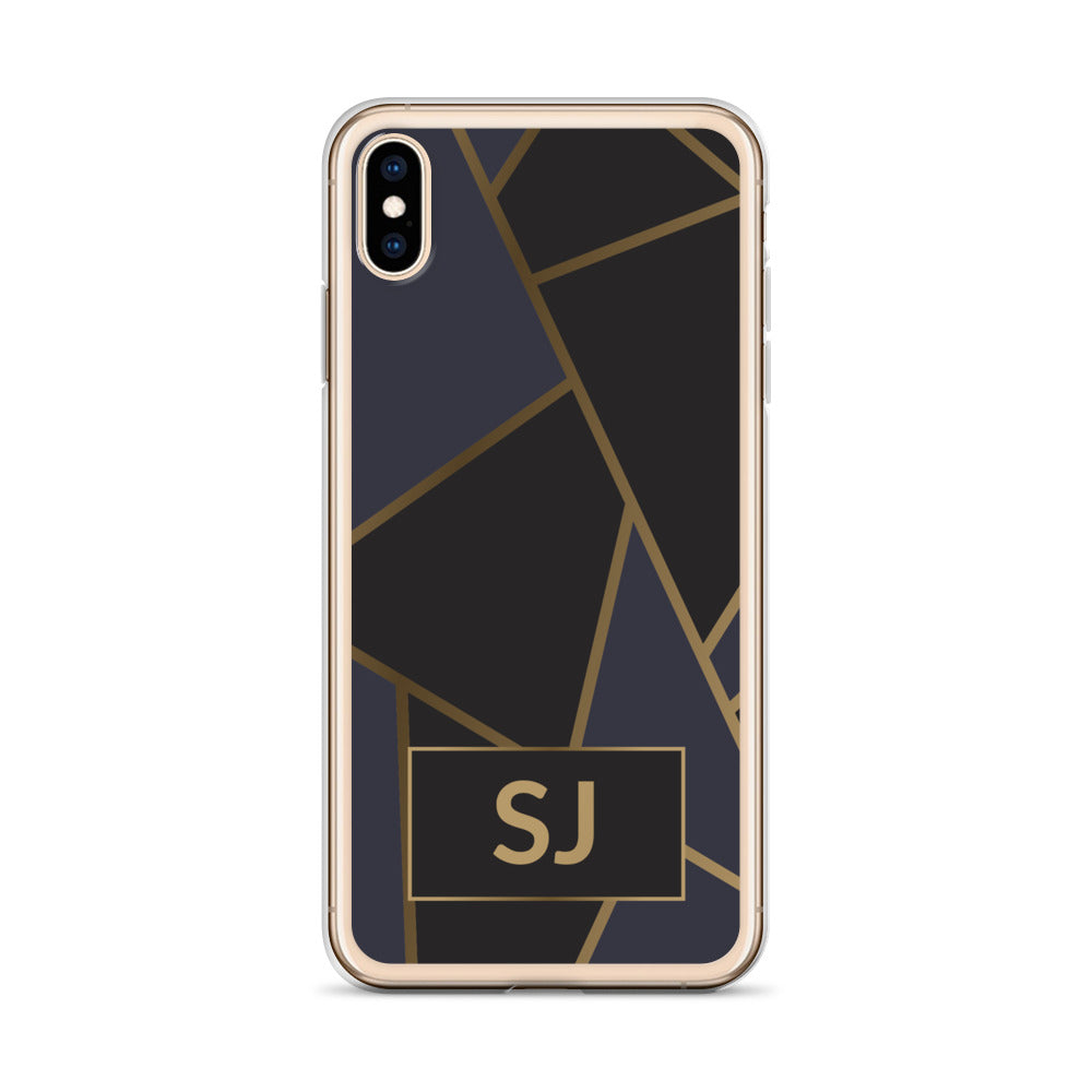 iPhone Case - Luxe Black & Gold Geometric