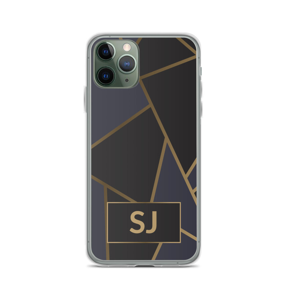 iPhone Case - Luxe Black & Gold Geometric