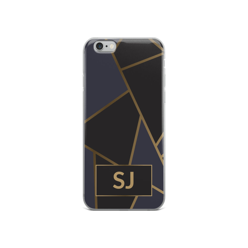 iPhone Case - Luxe Black & Gold Geometric