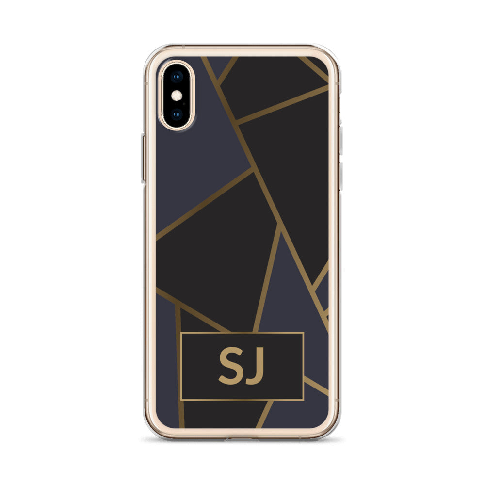 iPhone Case - Luxe Black & Gold Geometric