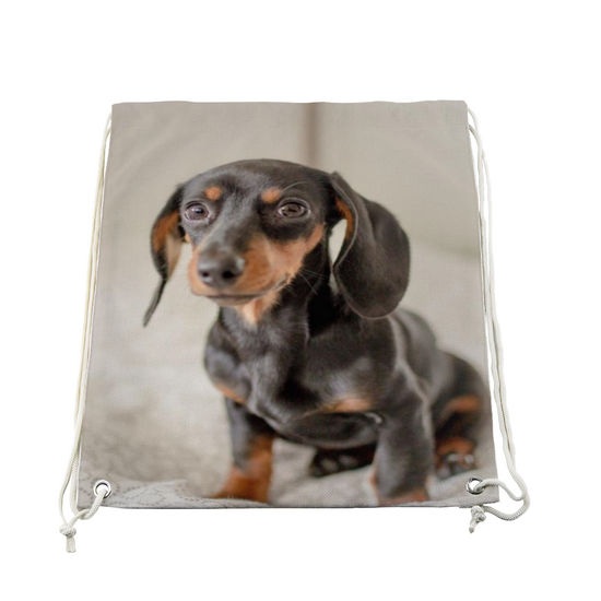 Custom Pet Photo Drawstring Bag