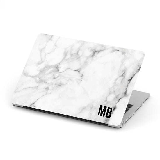 Personalized Macbook Hard Shell Case - White Marble